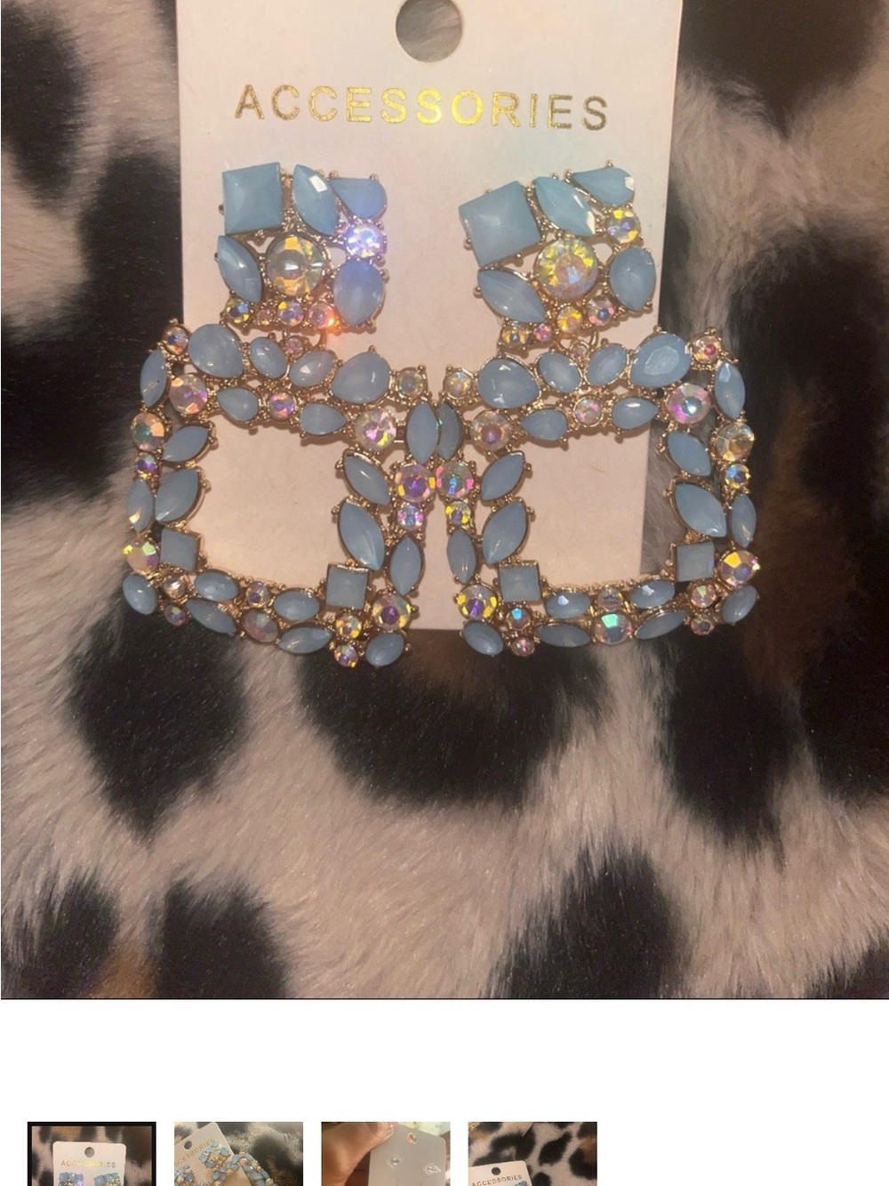 Accessorize Blue earrings Statement Hoop Drop Earrings